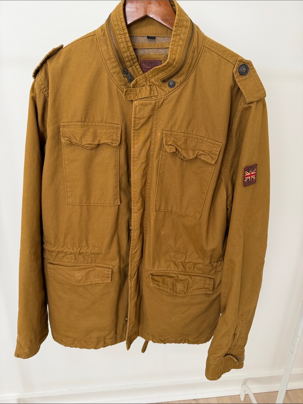 Superdry Men's Military Field Jacket in Mustard